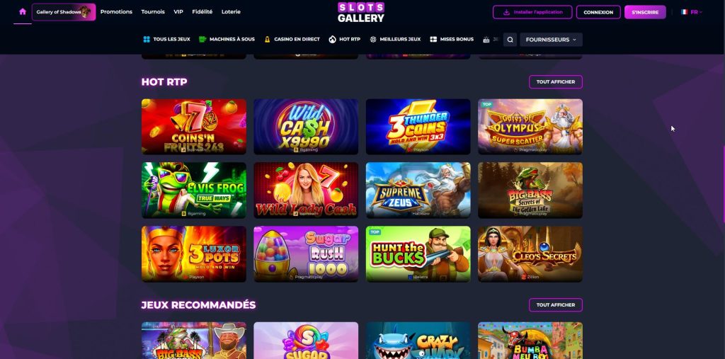 Booming Games shown as studio behind the Slots Gallery title