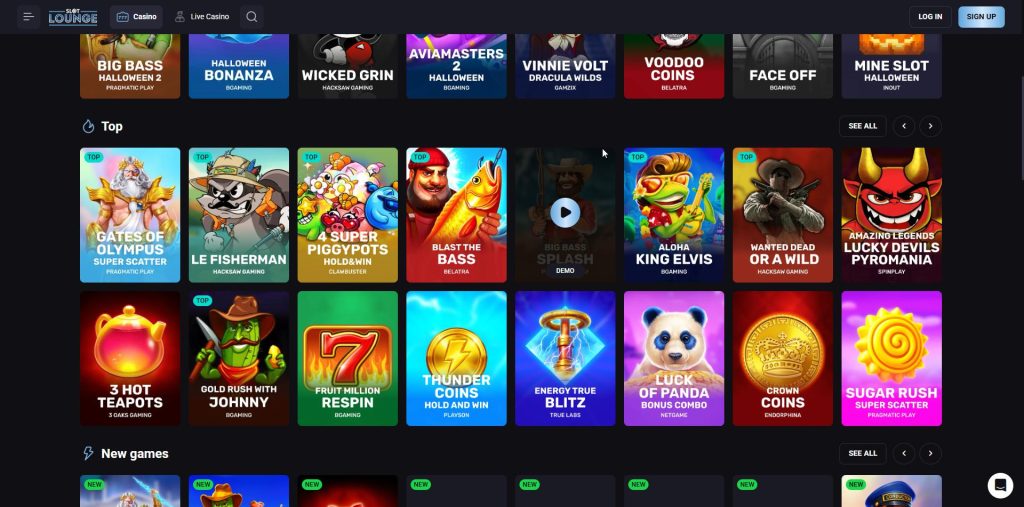 SlotLounge entry naming BGaming behind the title