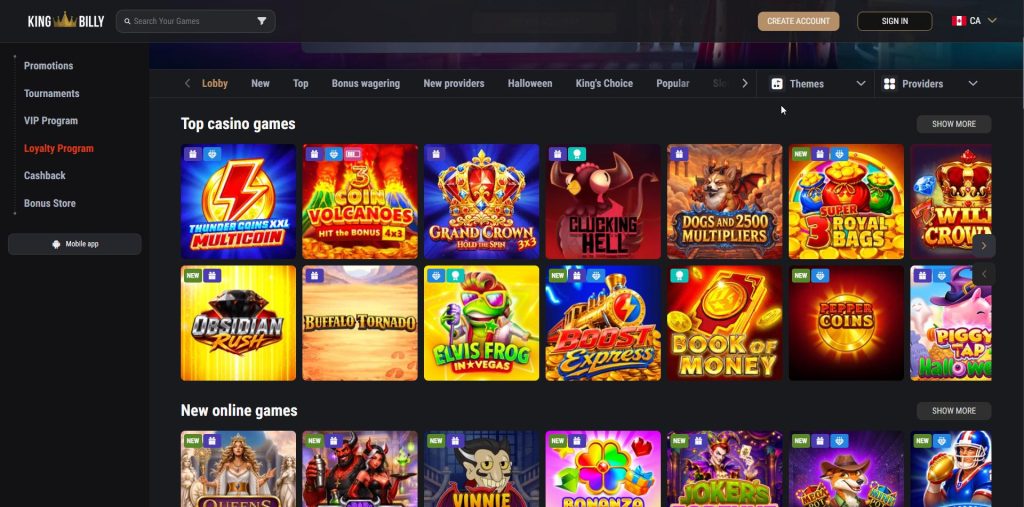 King Billy offer attributed to the studio BGaming