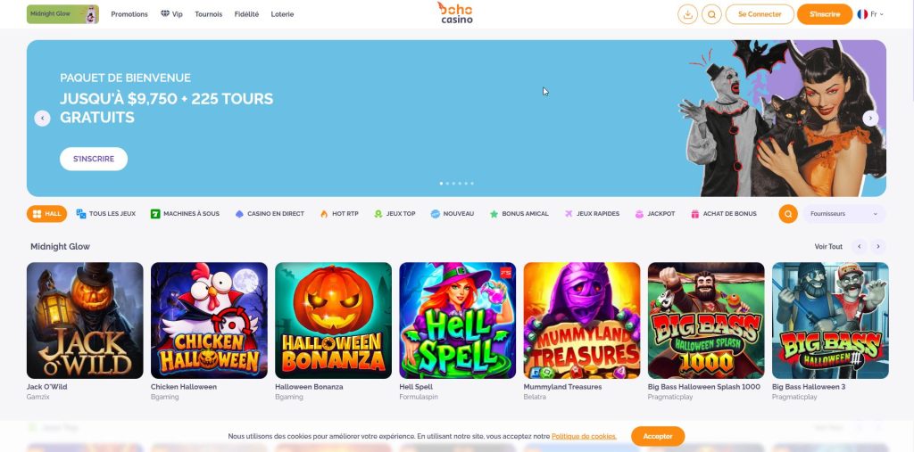 BGaming given as the provider on the Boho Casino offer